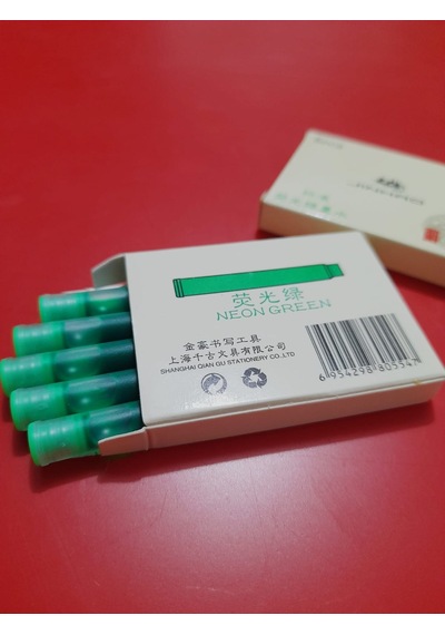 Jinhao Dolma Kalem Kartuşu Neon Green-neon Yeşil 5li Paket
