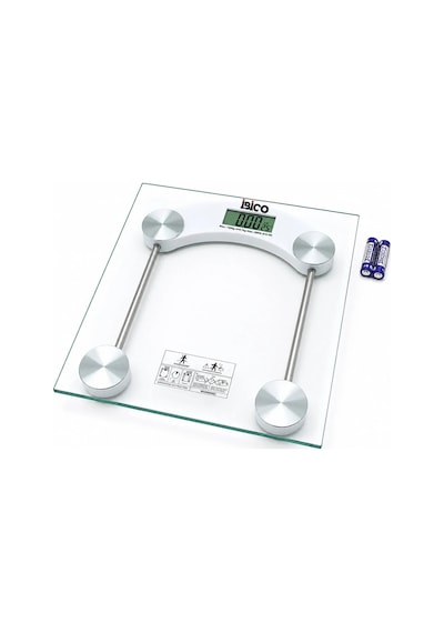 Dijital - Pilli Kare Banyo Baskül Terazi Tartı Lcd Ekran 180kg/0.1g 30x30cm İ11-025 5468 Çok Renkli