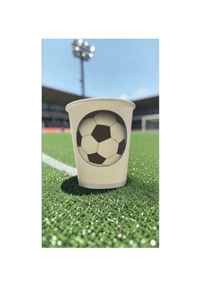 Futbol Topu-maç-kale Doğumgünü Parti Temalı Tek Kullanımlık 7 Oz 50 Adet Karton Bardak 1