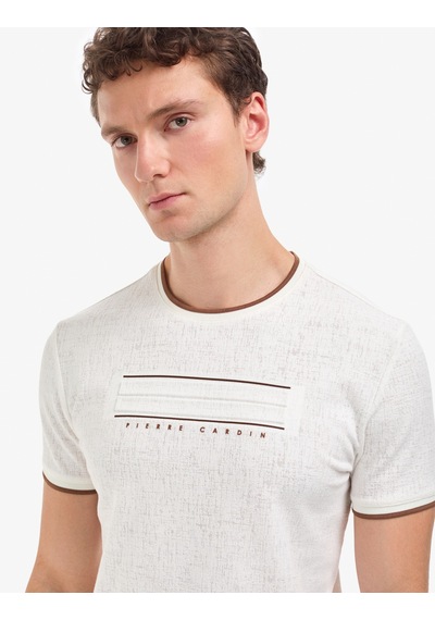 Pierre Cardin Erkek Ekru Tişört 50321064-vr019