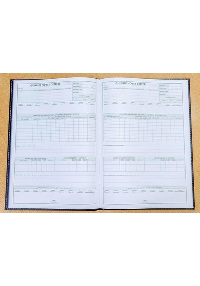 100 Yaprak Nöbet Defteri 200 Sayfa - 23x32 Cm Sunideri Sert Kapak Lüks Ciltli Öğretmen Ders Takip, Devamsızlık Ve Denetim Çizelgeli Okullar & Dershaneler İçin İdari Kayıt Defteri