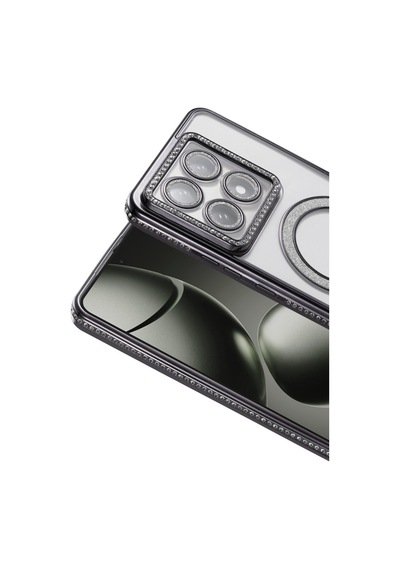 Xiaomi Mi 14t Pro Uyumlu Joke Simli Magneticsafe Kılıf - Siyah