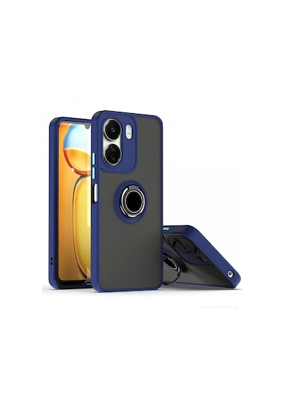 Nihcase Xiaomi Poco C65 Kılıf Spot Yüzüklü Standlı Montreal Kapak