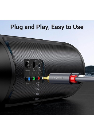 Ugreen 2rca To 2rca Ses Kablosu, 5 Metre, Antrasit Diğer