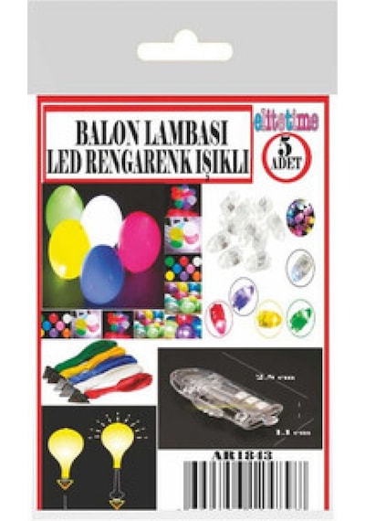 Led Işık Rengarenk Balon Ve Dekorasyon İçin Pembe Asalı Pk:1 +3