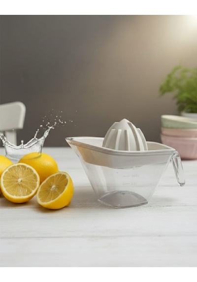 Plastik Hazneli Limonluk Limon Ve Narenciye Sıkacağı 250 Ml Beyaz
