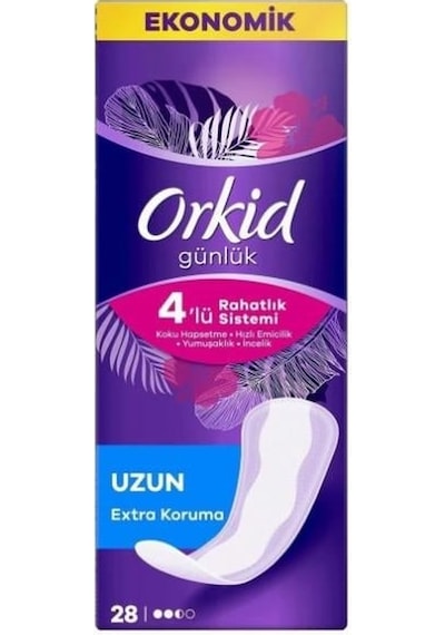 Orkid Günlük Extra Koruma Uzun 28'li