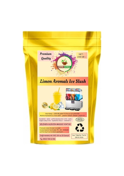 Coffee Naturelle Limon Aromalı İce Slush 1300 G