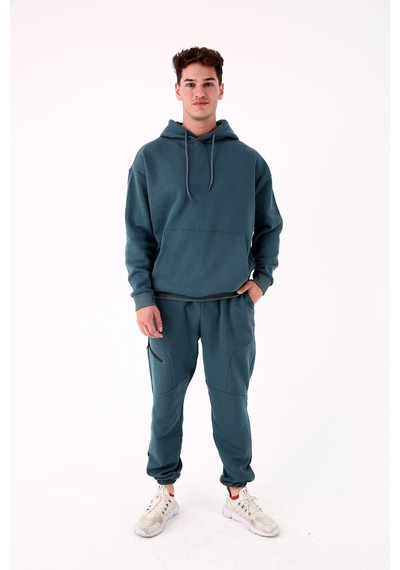 Scorp Origin Erkek Hoodie Sweatshirt Petrol Standart Çok Renkli