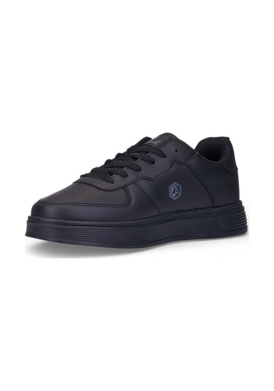 Nstil Unisex Spor Ayakkabı Rahat Yumuşak Taban Kaymaz Günlük Bağcıklı Sneaker 408 Siyah