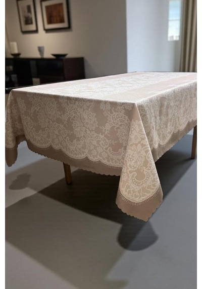 Zaraf Dertsiz Masa Örtüsü 150x150 Cm Kahve