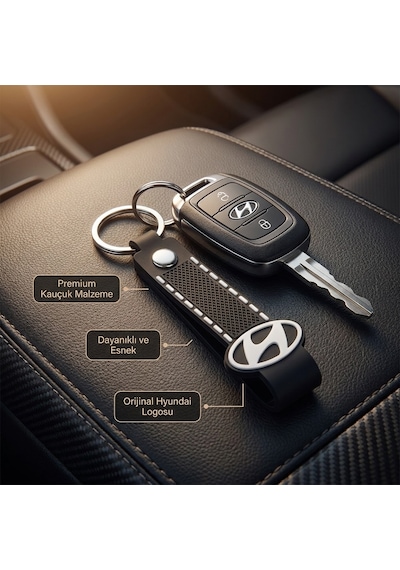 Hyundai Grubu İle Uyumlu Premium Kauçuk Oto Anahtarlık Araç Anahtarı İçin Şık Ve Dayanıklı Anahtarlık