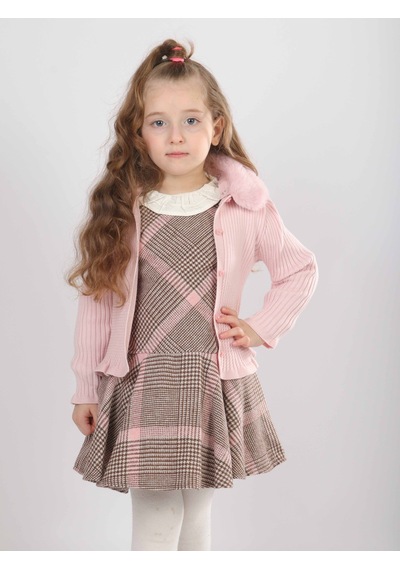 Xo Kids Kız Çocuk Elbise 1-5 Yaş 4815 Pembe