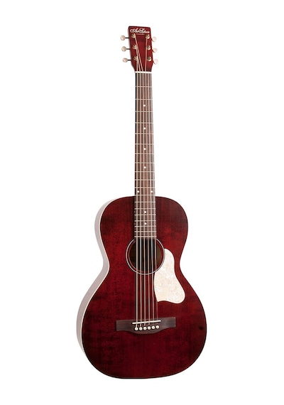 Art &amp Lutherie Roadhouse Parlor-style Elektro Akustik Gitar Tennessee Red
