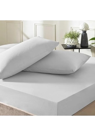 Ranforce Queen Size Fitted Çarşaf Seti - Gri Ab Siyah Kedi
