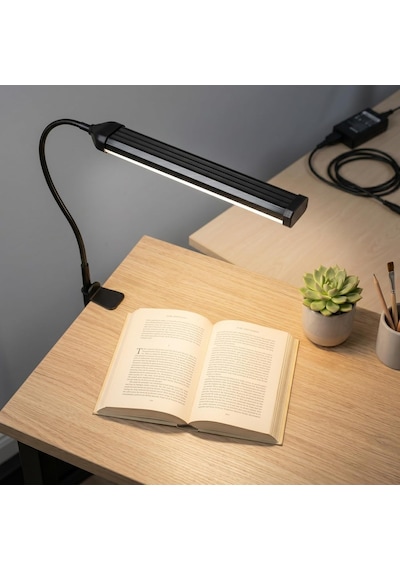 Led Masa Lambası 12w Usb Güç Girişli, Esnek Kol, Klipsli Tasarım, 3 Renk Sıcaklığı 2800k/4200k/6000k , Kı