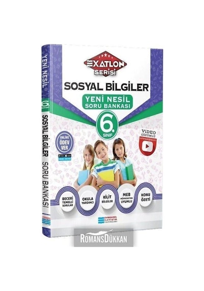 6.Sınıf Sosyal Bilgiler Video Çözümlü Soru Bankası - Exatlon Serisi- Evrensel İletişim Yayınları