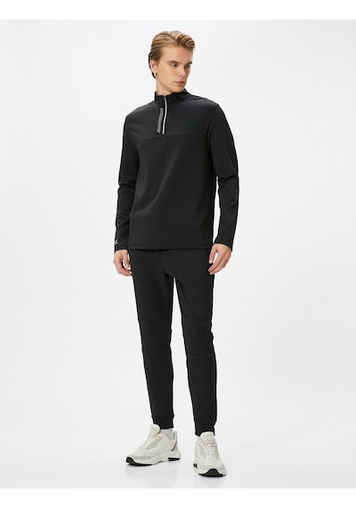 Koton Spor Eşofman Altı Jogger Beli Bağcıklı Dikiş Detaylı Cepli Siyah 4sam40003nk 4SAM40003NK999 Siyah