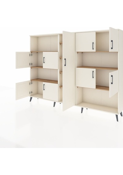 Arges Dolap 10 Raflı 9 Kapaklı 220x30x163 Aytaşı-aytaşı/çam Aytaşı-aytaşı/çam