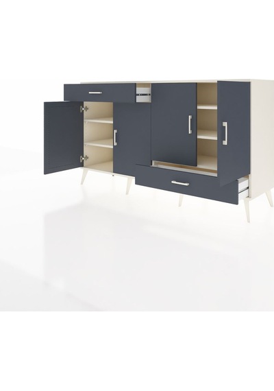Hyperion Konsol 5 Raflı 2 Çekmeceli 4 Kapaklı 176x44x99 Aytaşı-an Aytaşı-antrasit Hyperion Konsol 5 Raflı 2 Çekmeceli 4 Kapaklı 176x44x99 Aytaşı-an Aytaşı-antrasit