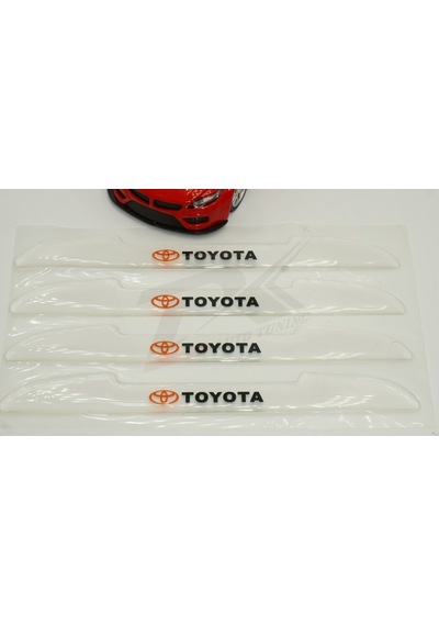Toyota Uyumlu Logo Kapı Kenarı Koruma Şeffaf Kauçuk 3M Band New Style