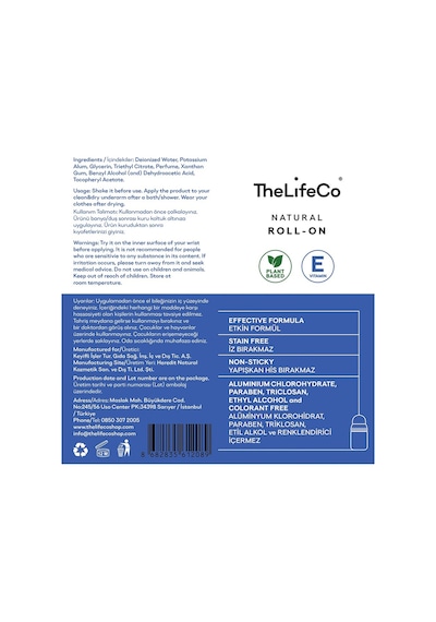 The Lifeco White Cedar Erkek Roll-On Deodorant 2 x 60 ML