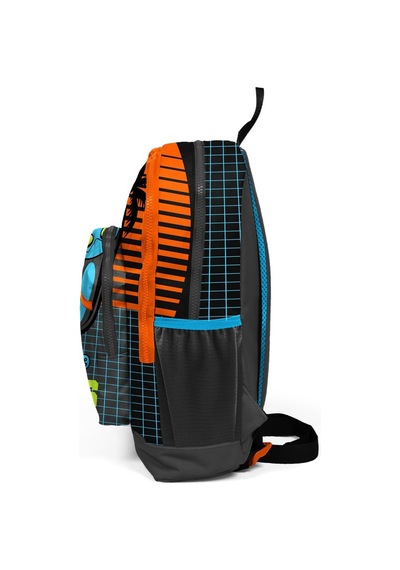 Coral High Kids Gri Turuncu Gamer Desenli Dört Bölmeli Okul Sırt Çantası 23746
