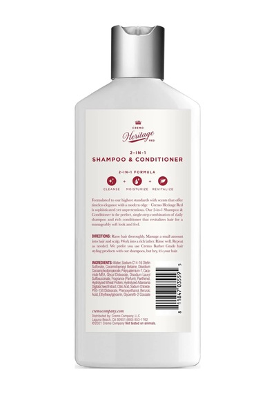 Cremo 2in1 Heritage Red Şampuan ve Saç Kremi 473ML