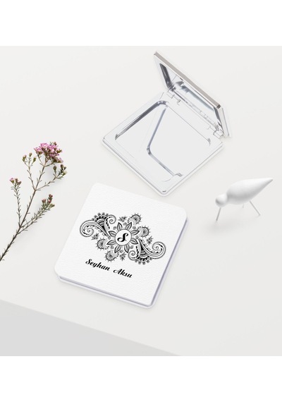 Bk Gift Kişiye Özel İsimli Deri Ayna - 3