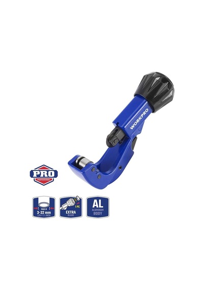 Workpro Wp301005 3-32mm Profesyonel Bakır Boru Kesme Makası + 1 Adet Yedek Bıçak Fr Wp301005