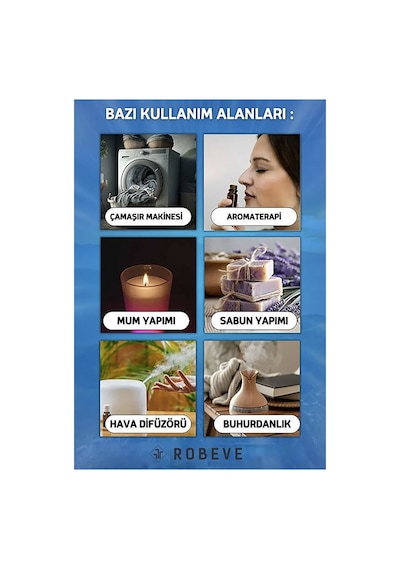 Robeve Okyanus Uçucu Yağ Esansiyel Yağ Uçucu Koku Yağı Hava Nemlendirici Uçucu Yağı Difüzör Esansı 10ml