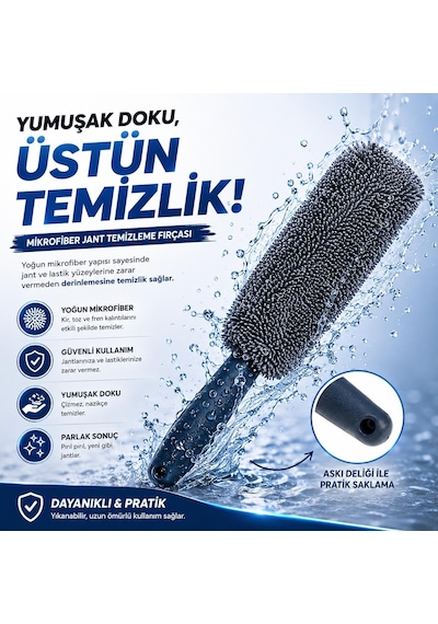 Mikro Fiber Jant Temizleme Fırçası