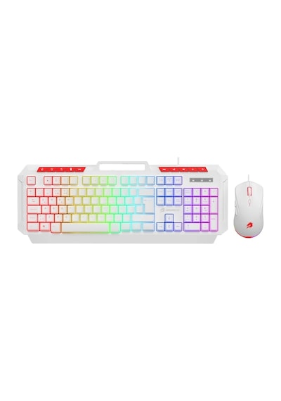 Gamebooster Km-11w Knight Rainbow Beyaz Gaming Klavye Mouse Set