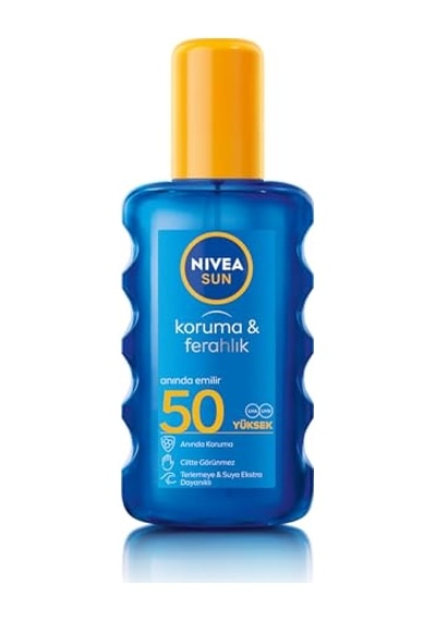 Nıvea Sun Spf50 Yüksek Koruyucu Güneş Spreyi 200ml, Ferahlık, Terlemeye Ve Suya Dayanıklı, Uva Koruması