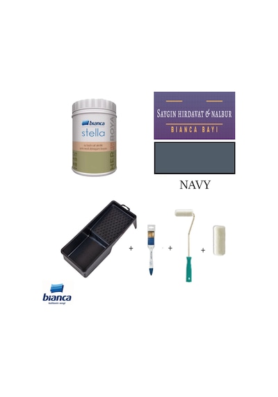 Stella Yeni Nesil Dönüşüm Boyası Dolap Boyama Seti Navy Diğer