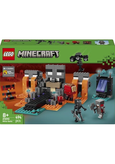 LEGO® Minecraft® Wither Savaşı 21590 - 8 Yaş Üzeri Çocuklar için Eşya Yapma Masası İçeren Yaratıcı Oyuncak Yapım Seti (494 Parça)
