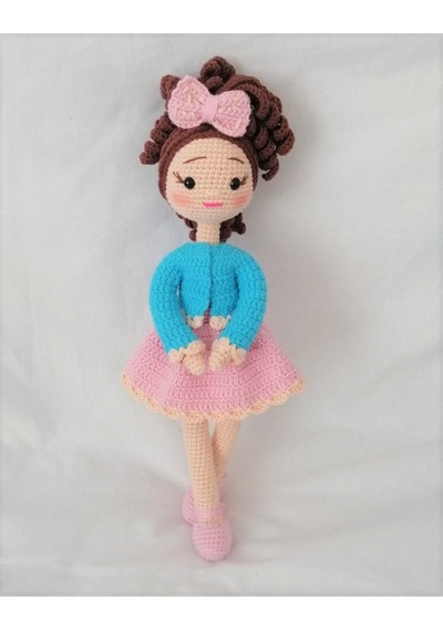 Pembe Nazlı Amigurumi Organik Oyuncak