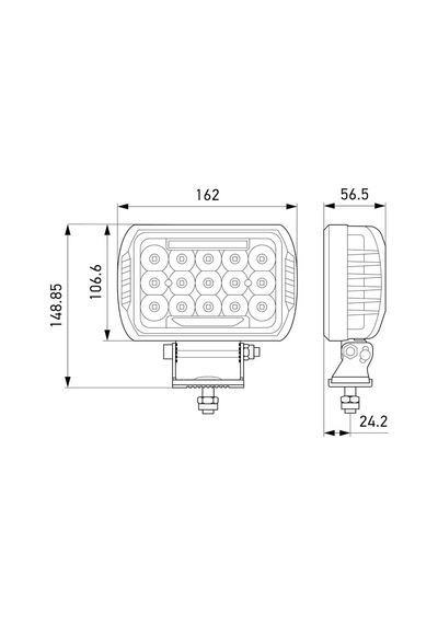 Hella Off-road Led Lamba 12v-24v Valuefit 450 1fe358154-051