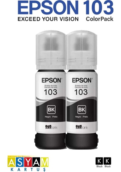 Epson 103 C13T00S14A L3266 İkili Siyah Mürekkep Kartuş Seti