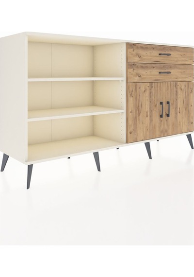 Hyperion Konsol 3 Raflı 2 Çekmeceli 2 Kapaklı 176x44x99 Aytaşı-ça Aytaşı-çam