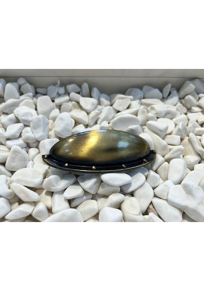 Çanak Metal Kulp 64mm Antik Sarı Dolap Kapak Modern Çekmece Mobilya Tv Ünite Komidin Tas Midye Antrasit - Sarı