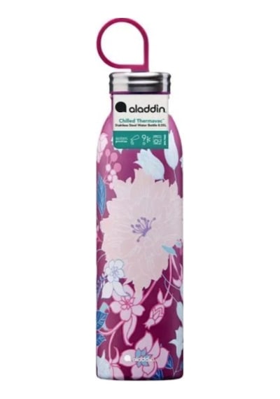 Aladdin X Naito Chilled Thermavac Paslanmaz Çelik Su Şişesi 0.55 Lt Pembe Siyah