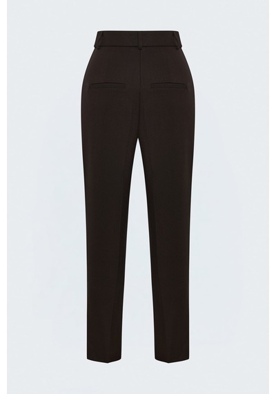 Sateen Klasik Pantolon - Kahve-137911