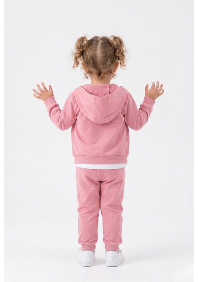 Toontoy Kids Toontoy Kız Çocuk 3'lü Eşofman Takımı Uzun Kollu Bisiklet Yaka Nakışlı T-shirt - Kapüşonlu Fermuarlı Hırka- Beli Paçası Lastikli Eşofman Altı 25041 Gülkurusu Toontoy Kids Toontoy Kız Çocuk 3'lü Eşofman Takımı Uzun Kollu Bisiklet Yaka Nakışlı T-shirt - Kapüşonlu Fermuarlı Hırka- Beli Paçası Lastikli Eşofman Altı 25041 Gülkurusu