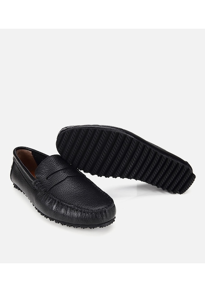 Hotiç Erkek Deri Siyah Comfort Günlük Loafer