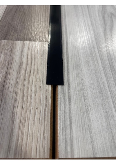 Parke Geçiş Siyah Alüminyum Kapı Eşiği T Profil 2.5 Mm 85 Cm