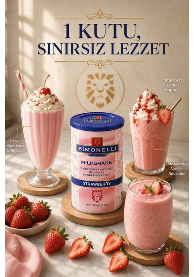 Simonelli Çilekli Milkshake 1 KG