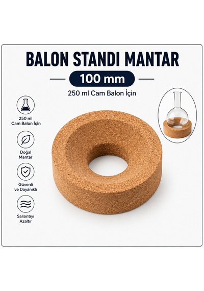 Balon Standı Mantar - 100 Mm - 250 Ml Cam Balon İçin