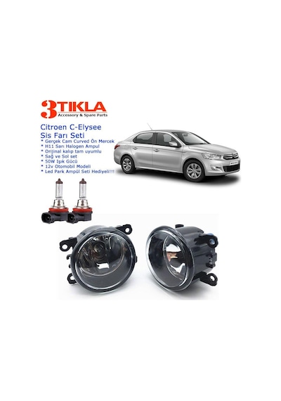 Citroen C-elysee 2018 Sis Farı Set Oem: 8200074008