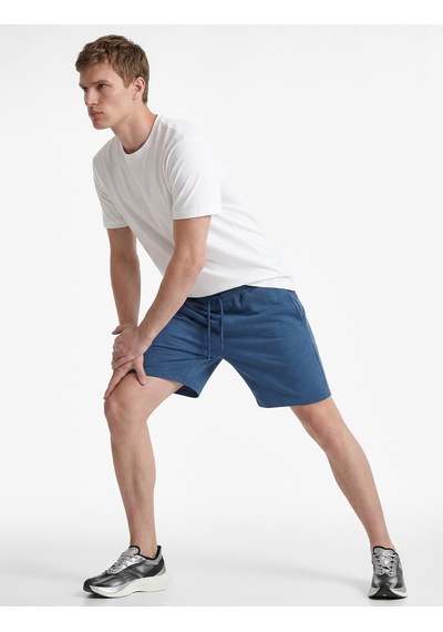 Koton Modal Karışımlı Cepli Straight Fit Beli Bağcıklı Spor Şort Lacivert 6sam40135nk